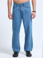 Light Blue Baggy Fit Jeans MMDLS-502 - Mudmark men's jeans, photo 2