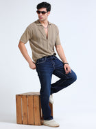 Mid Indigo Straight Fit Jeans MMDSTH-402 - Mudmark men's jeans, photo 6