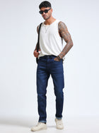 Blue Tapered Fit Jeans MMDTP01-103 - Mudmark men's jeans, photo 6