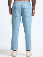 Light Blue Relaxed Ankle Jogger Jeans MMDJRA02-102 - Mudmark men's jeans, photo 3