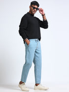 Light Blue Relaxed Ankle Jogger Jeans MMDJRA02-102 - Mudmark men's jeans, photo 6