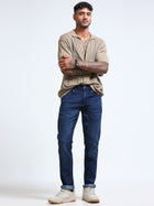 Dark Blue Tapered Fit Jeans MMDTP02-103 - Mudmark men's jeans, photo 1