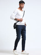 Dark Blue Skinny Crop Fit Jeans MMDSC03-101 - Mudmark men's jeans, photo 6