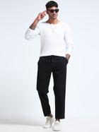 Black Relaxed Ankle Jogger Jeans MMDJRA03-102 - Mudmark men's jeans, photo 6