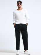 Black Relaxed Ankle Jogger Jeans MMDJRA03-102 - Mudmark men's jeans, photo 7