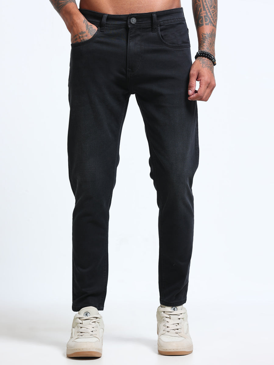 Carbon Black Skinny Crop Fit Jeans MMDSC02-101 - Mudmark men's jeans, front view