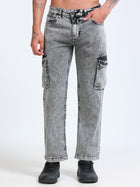 Snow White Relaxed Straight Cargo Fit Jeans MMDRS01-104 - Mudmark men's jeans, photo 2