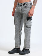 Snow White Relaxed Straight Cargo Fit Jeans MMDRS01-104 - Mudmark men's jeans, photo 1
