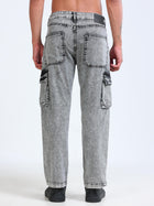 Snow White Relaxed Straight Cargo Fit Jeans MMDRS01-104 - Mudmark men's jeans, photo 4