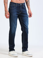 Dark Blue Slim Straight Fit Jeans MMDSL01-106 - Mudmark men's jeans, photo 3