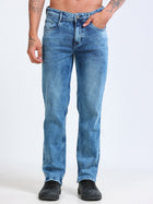 Mid Blue Straight Fit Jeans MMDST01-108 - Mudmark men's jeans, photo 1