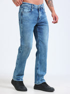Mid Blue Straight Fit Jeans MMDST01-108 - Mudmark men's jeans, photo 3