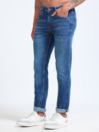 Blue Tapered Fit Jeans MMDTP03-103 - Mudmark men's jeans, photo 2