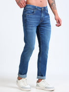 Blue Tapered Fit Jeans MMDTP03-103 - Mudmark men's jeans, photo 3