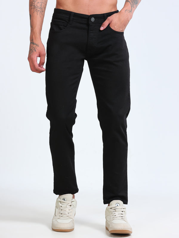 Jet Black Skinny Crop Fit Jeans MMDSC05-105